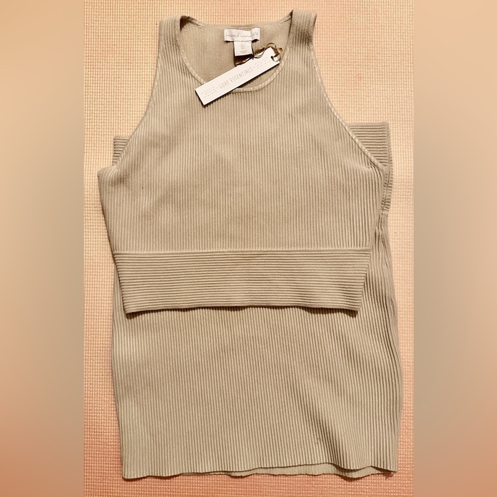 House of Harlow 1960 Knit Co-ord Set (Top and Skirt) large new with tag - Picture 2 of 5